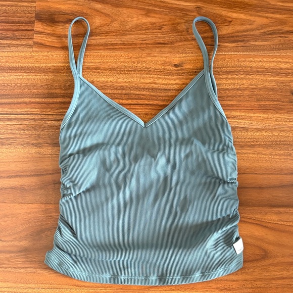 Vuori Tops - Vuori Teal Ribbed Women's Camisole